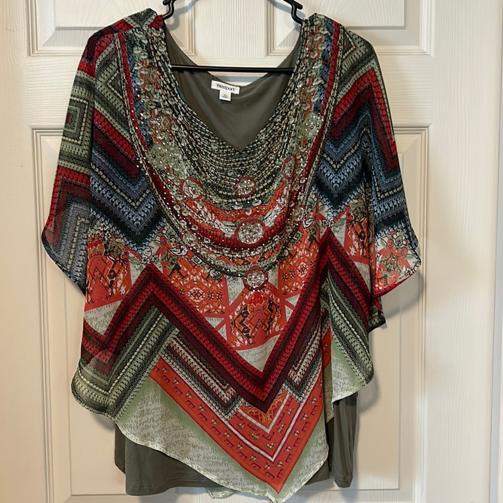 Westport XL Cape Style Shirt with attached tank